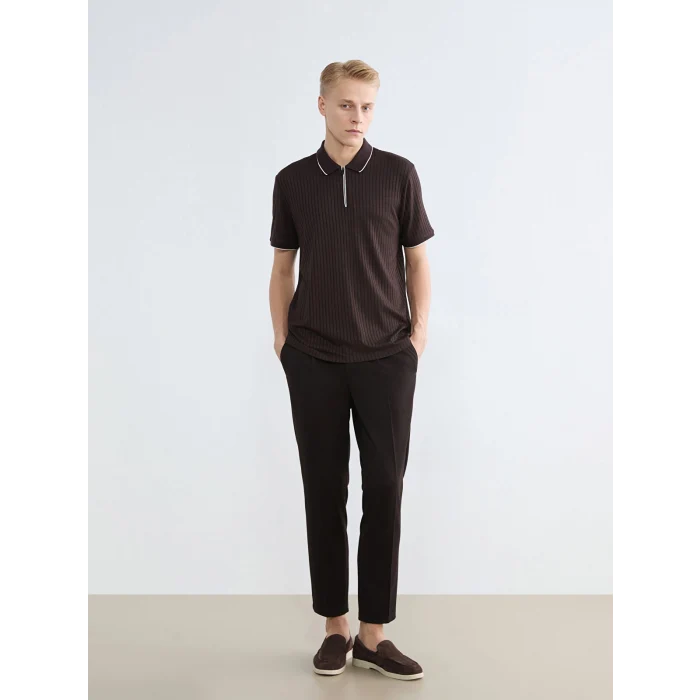 LCW Vision Kahverengi Polo Yaka Erkek Tişört