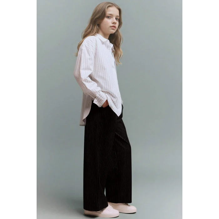 Defacto G6350A8BK34 Siyah Wide Leg Pantolon Kız Çocuk