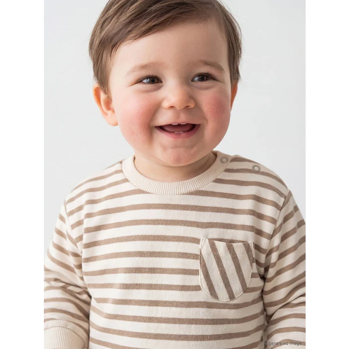 LCW baby Ekru Erkek Bebek Sweatshirt ve Jean Pantolon