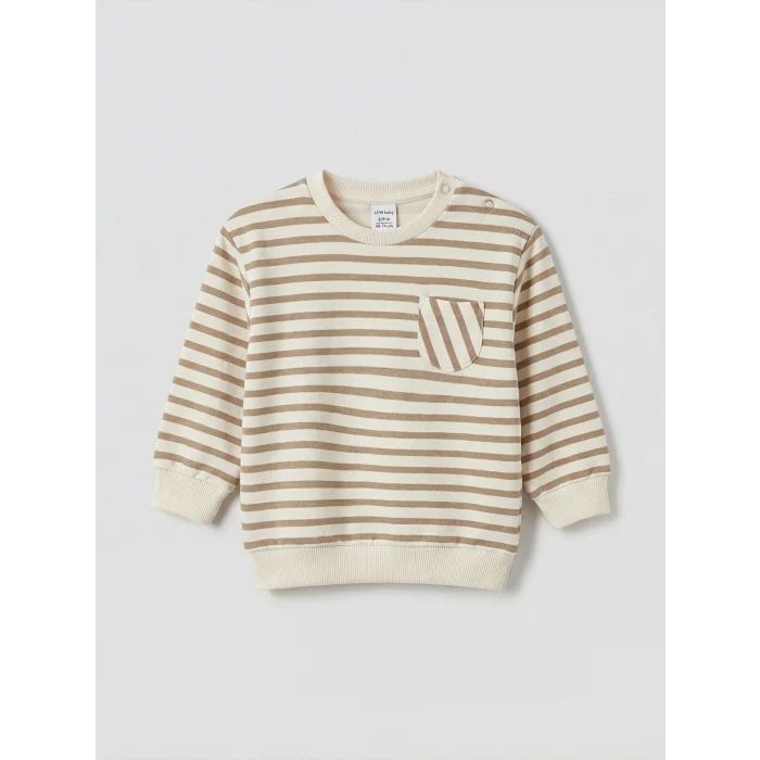 LCW baby Ekru Erkek Bebek Sweatshirt ve Jean Pantolon