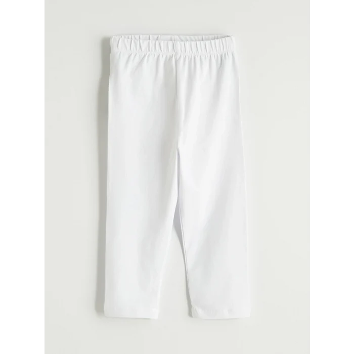 LCW Kids Beyaz Basic Kız Çocuk Tayt