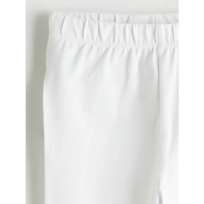 LCW Kids Beyaz Basic Kız Çocuk Tayt