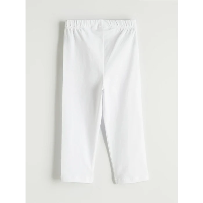 LCW Kids Beyaz Basic Kız Çocuk Tayt