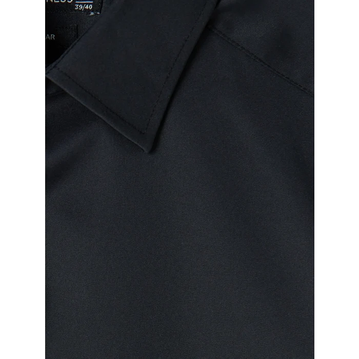 LCW BUSINESS Siyah Slim Fit Armürlü Erkek Gömlek