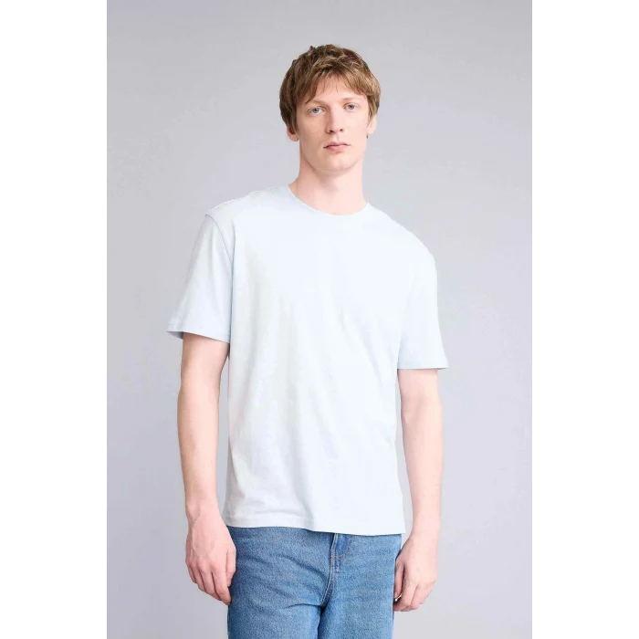 Defacto V7699AZBE174 Mavi NEW REGULAR FIT %100 Pamuk Basic Tişört