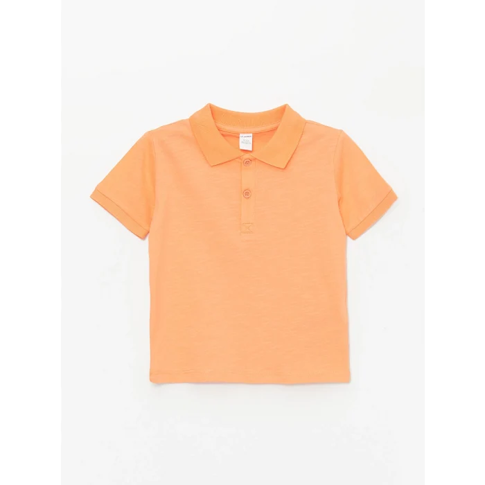 LCW Kids Mercan Polo Yaka Kısa Kollu Basic Erkek Bebek Tişört