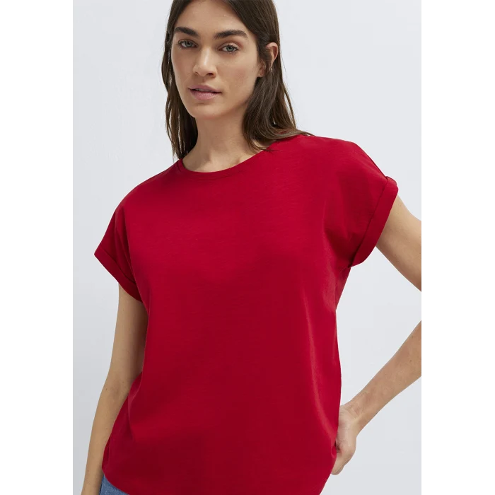 Mavi 1614177-86417 Bisiklet Yaka Kırmızı Basic Tişört