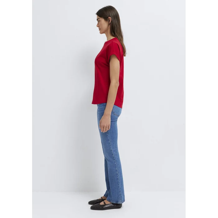 Mavi 1614177-86417 Bisiklet Yaka Kırmızı Basic Tişört