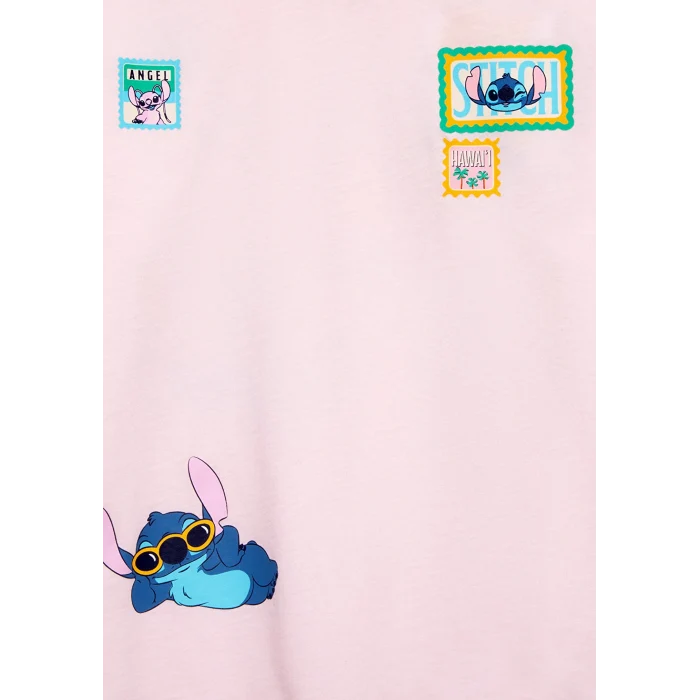 Mavi 7610448-90773 Lilo&Stitch Baskılı Pembe Tişört