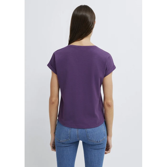 Mavi 1614177-70666 Bisiklet Yaka Mor Basic Tişört
