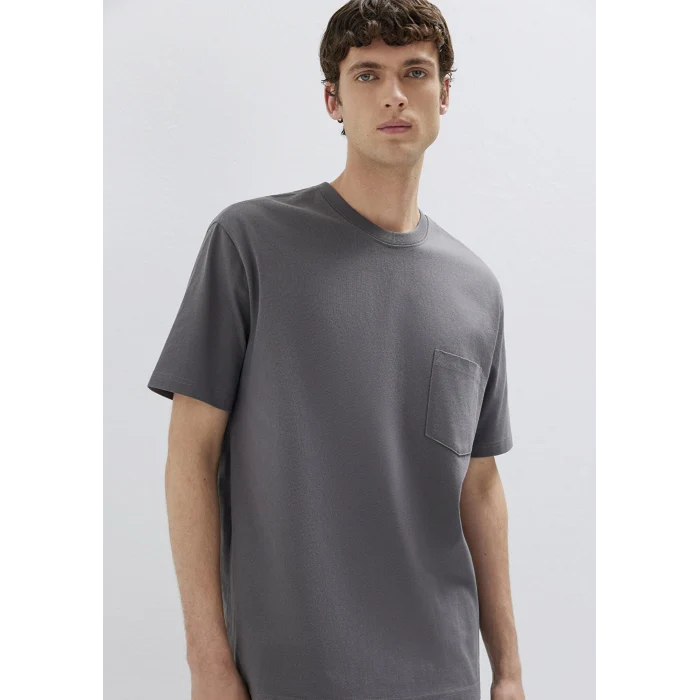 Mavi 066248-85309 Cep Detaylı Gri Basic Tişört