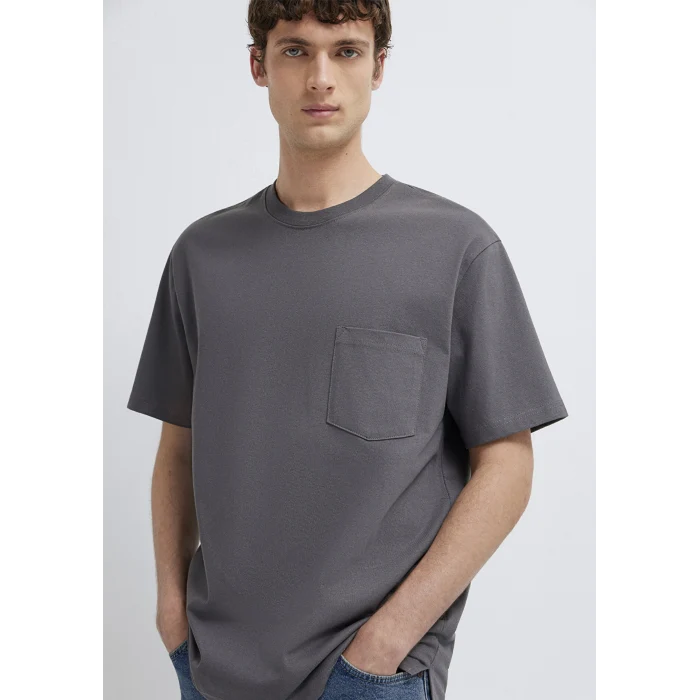 Mavi 066248-85309 Cep Detaylı Gri Basic Tişört