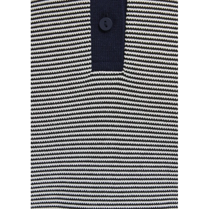 Mavi 1614310-86625 Çizgili Lacivert Polo Tişört