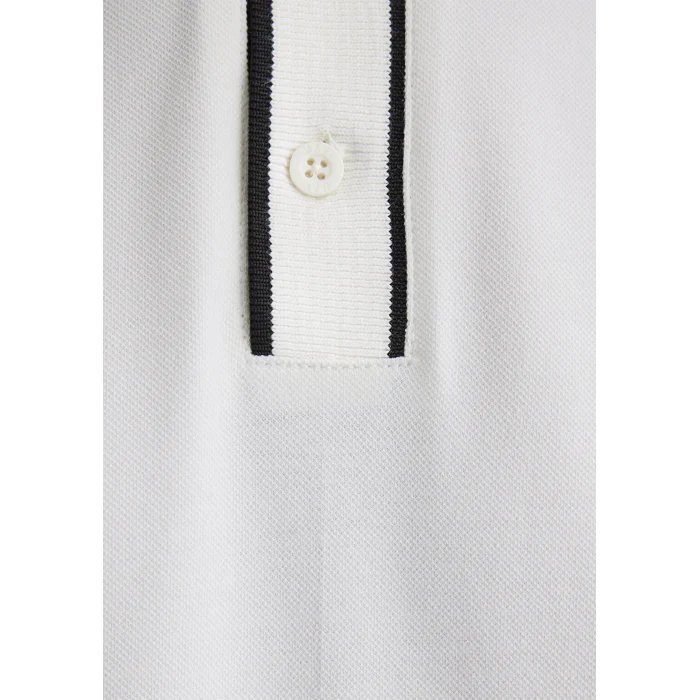 Mavi 0612648-70057 Yaka Detaylı Beyaz Polo Tişört