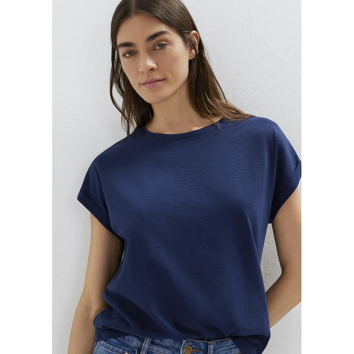 Mavi 1614177-70497 Bisiklet Yaka Lacivert Basic Tişört