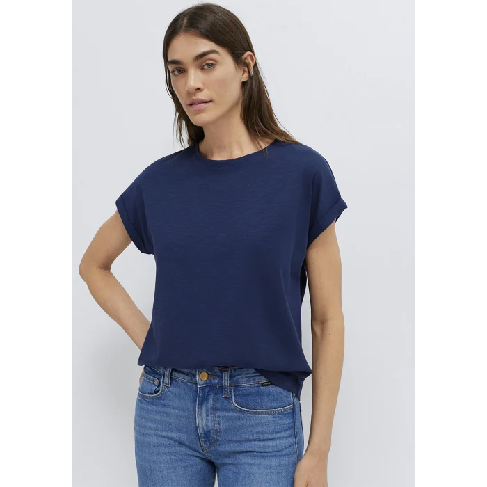 Mavi 1614177-70497 Bisiklet Yaka Lacivert Basic Tişört
