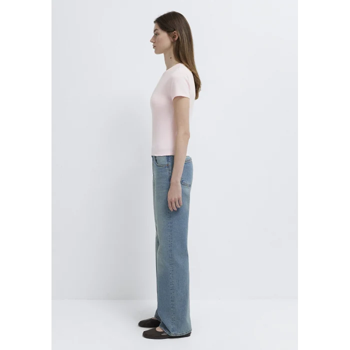 Mavi 1614180-89200 Pembe Basic Crop Tişört