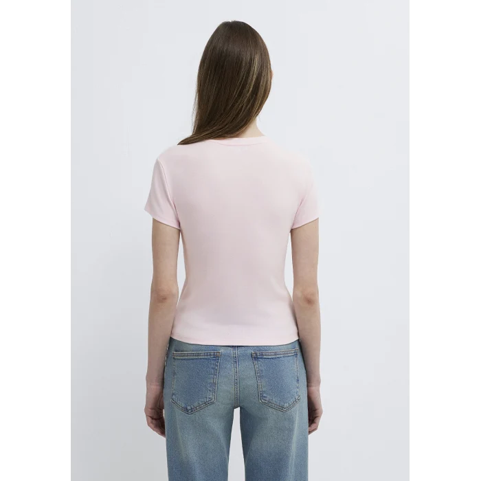 Mavi 1614180-89200 Pembe Basic Crop Tişört