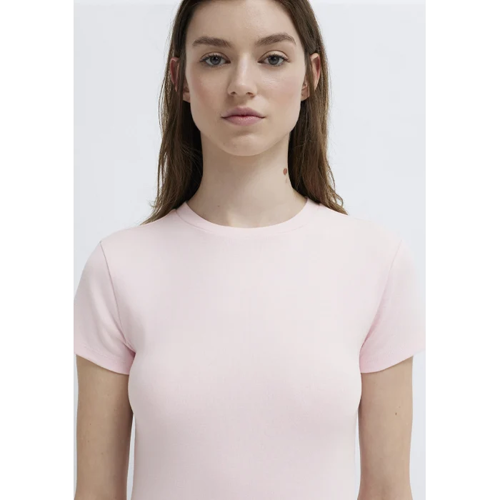 Mavi 1614180-89200 Pembe Basic Crop Tişört