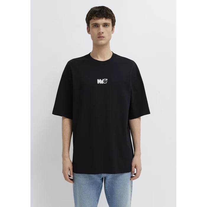 Mavi 0613377-900 Me Baskılı Siyah Tişört