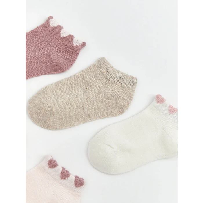 LCW baby Pembe Kız Bebek Patik Çorap 5li