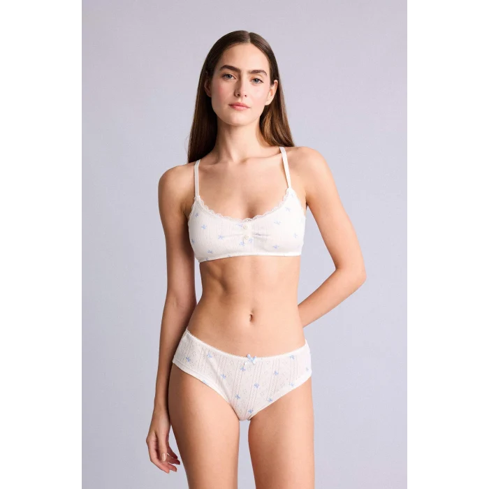 Defacto H0917AXBE550 Mavi 3lü Slip Külot