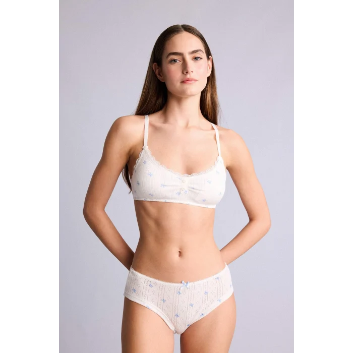 Defacto H0917AXBE550 Mavi 3lü Slip Külot