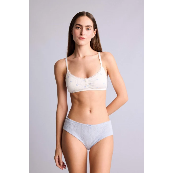 Defacto H0917AXBE550 Mavi 3lü Slip Külot