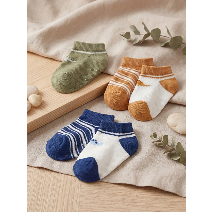LCW baby Yeşil Erkek Bebek 5li Patik Çorap