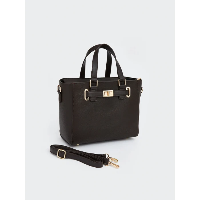 LCW ACCESSORIES Kahverengi Deri Görünümlü Kadın Omuz Çantası