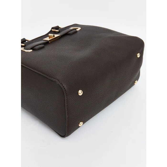 LCW ACCESSORIES Kahverengi Deri Görünümlü Kadın Omuz Çantası