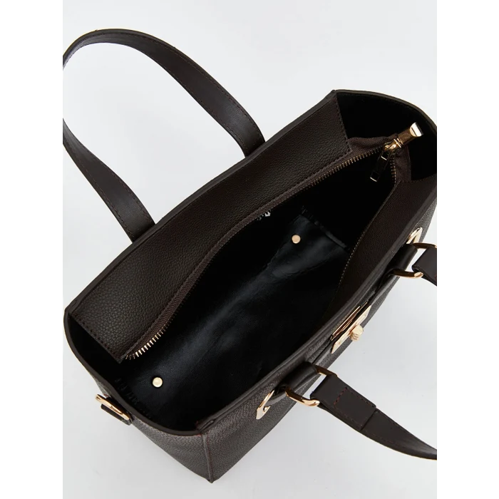 LCW ACCESSORIES Kahverengi Deri Görünümlü Kadın Omuz Çantası