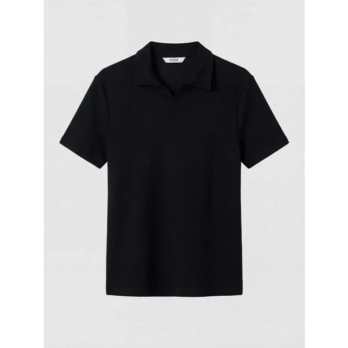 XSIDE Siyah Polo Yaka Erkek Tişört