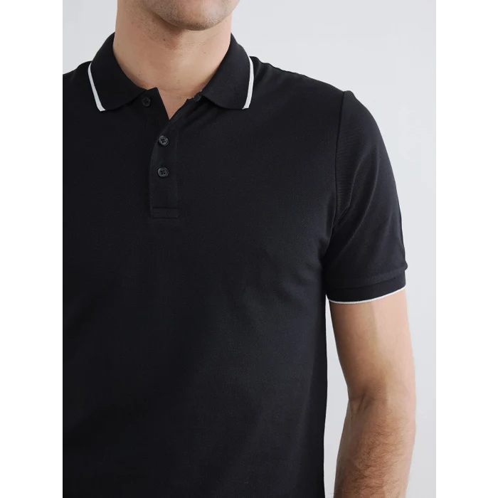 LCWAIKIKI Classic Siyah Polo Yaka Pike Erkek Tişört