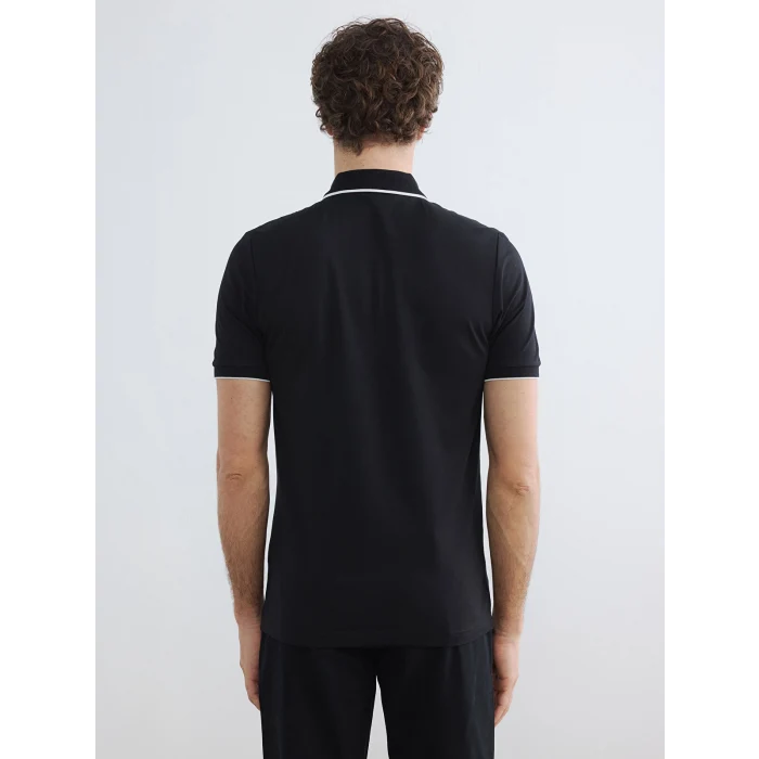 LCWAIKIKI Classic Siyah Polo Yaka Pike Erkek Tişört