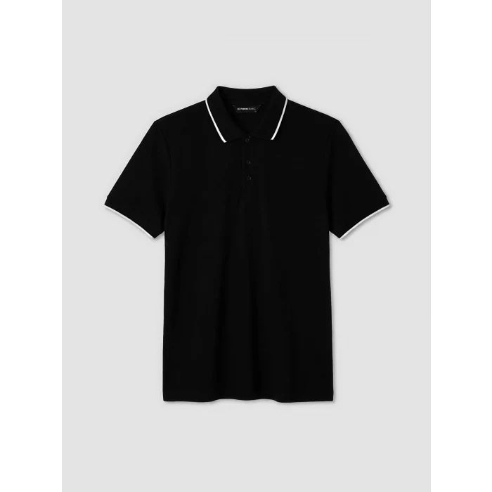 LCWAIKIKI Classic Siyah Polo Yaka Pike Erkek Tişört