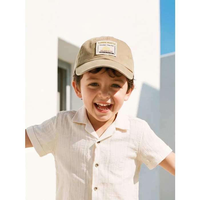 LCW Kids Bej Resort Yaka Erkek Çocuk Gömlek