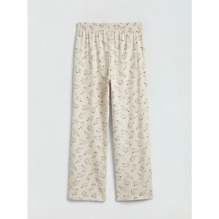 LCW DREAM Karışık Bisiklet Yaka Baskılı Kadın Pijama Takım