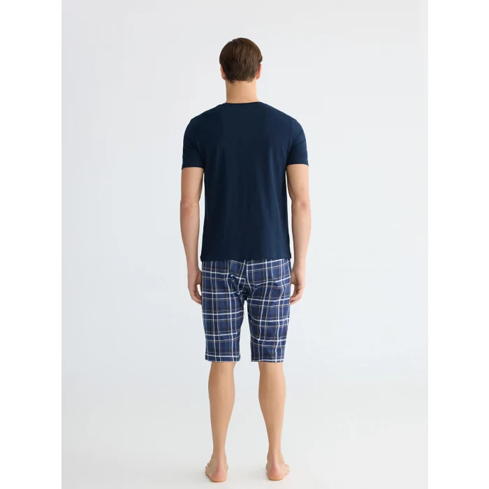 LC WAIKIKI Lacivert Standart Kalıp Erkek Şortlu Pijama Takımı