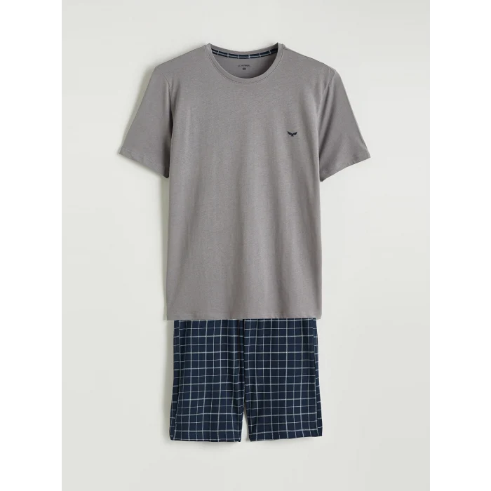 LC WAIKIKI Lacivert Standart Kalıp Erkek Şortlu Pijama Takımı