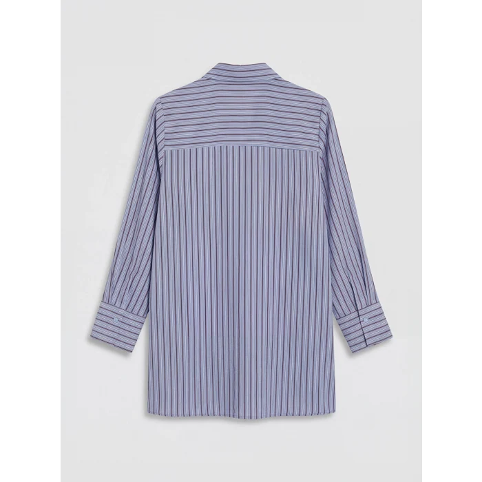LCW EVERYDAY Mavi Çizgili Oversize Kadın Gömlek Tunik