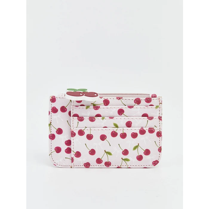 LCW ACCESSORIES Pembe Kiraz Baskılı Kadın Cüzdan