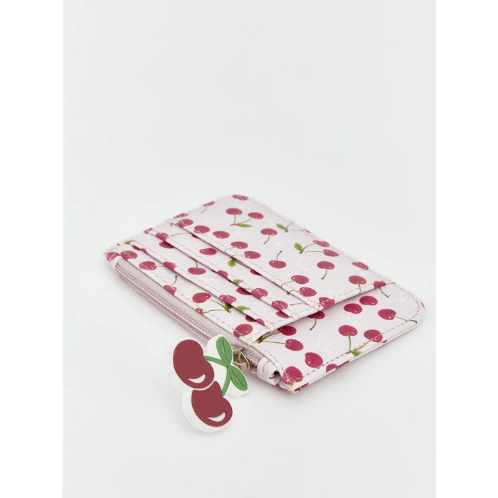 LCW ACCESSORIES Pembe Kiraz Baskılı Kadın Cüzdan