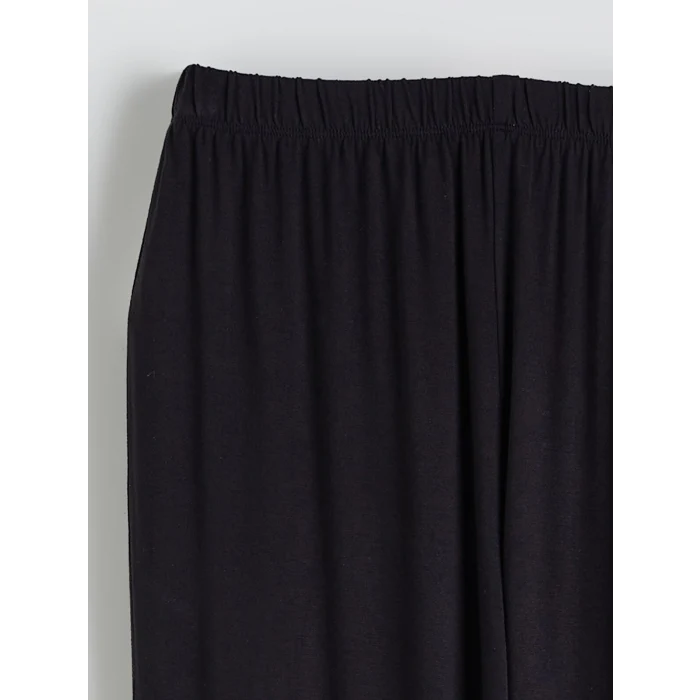 LCW DREAM Siyah Gömlek Yaka Kadın Pijama Takım