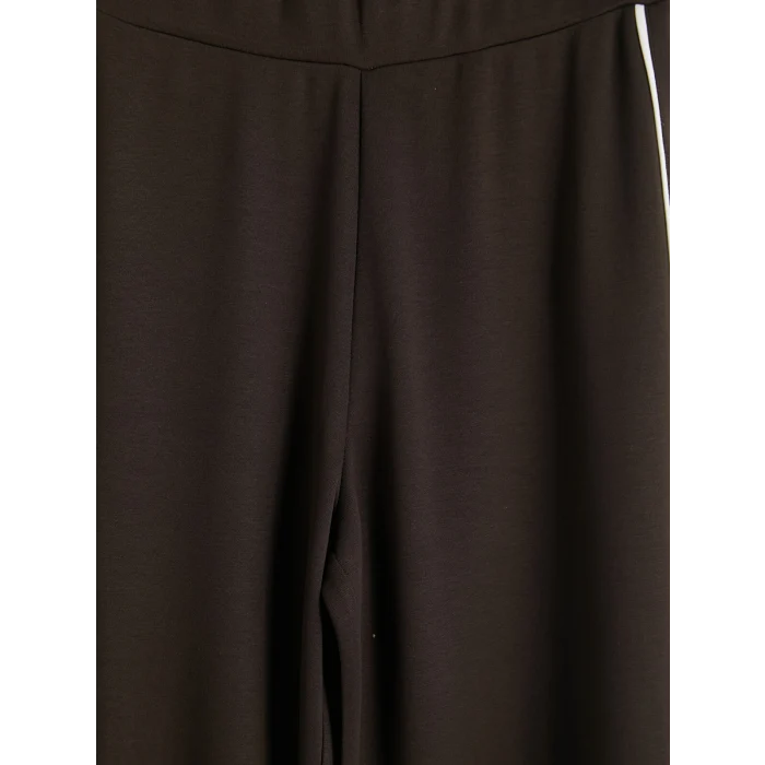 LCW Modest Kahverengi Şeritli Soft Touch Kadın Eşofman Altı