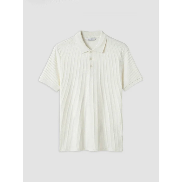 LCW Vision Ekru Polo Yaka Erkek Triko Tişört