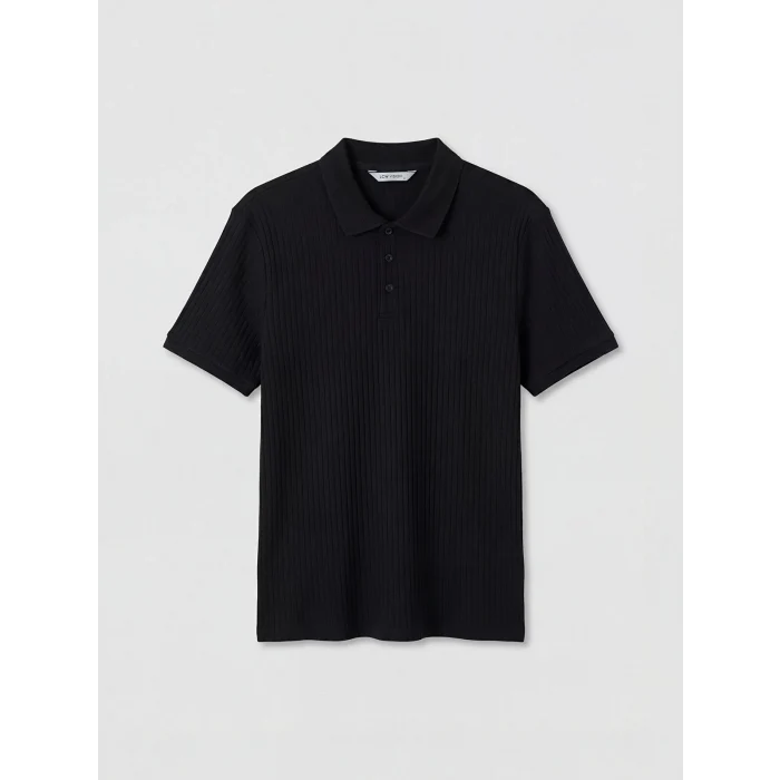 LCW Vision Siyah Polo Yaka Erkek Triko Tişört