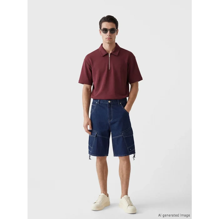 XSIDE Bordo Polo Yaka Erkek Tişört