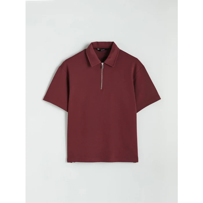 XSIDE Bordo Polo Yaka Erkek Tişört