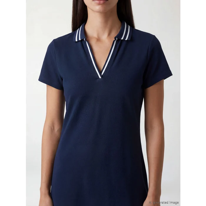 LCW EVERYDAY Lacivert Polo Yaka Mini Elbise